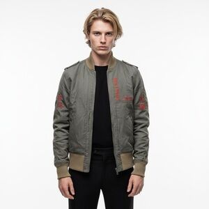 DIESEL BLUE PANTHERS BOMBER JACKET MEN'S SIZE MEDIUM